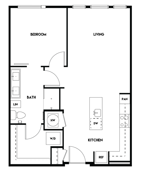 1BR 1BA_791 SF-A3 at The Cosmopolitan, Oklahoma, 74119